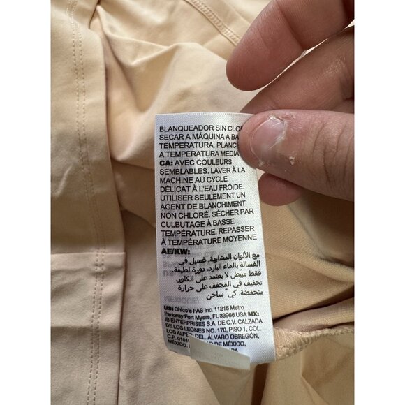 Chico's Women Tank Top 2 Large Peach Microfiber Contemporary Basic Knit City NWT - Picture 9 of 11